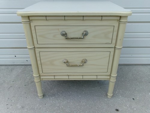 Faux bamboo nightstand - faux,