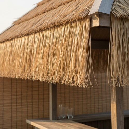 Plastic thatch tile - plastic,