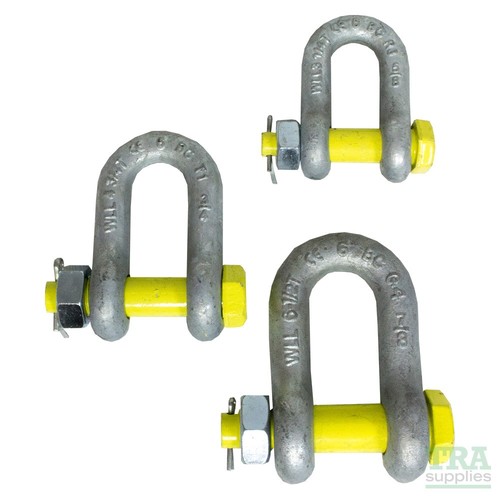 Yellow pin dee shackle - yellow, 'd'