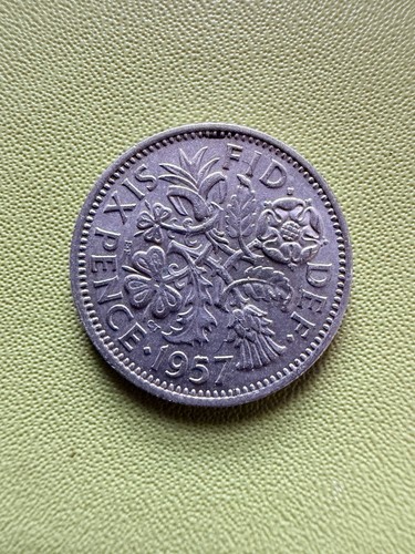Six pence coin 1957 - pence,