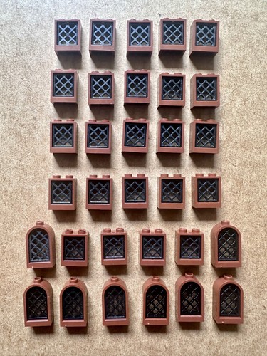 32x lego lattice windows round - windows,