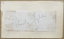 CHARLES LAUGHTON, Mutiny On The Bounty , signed autograph vintage cut piece !