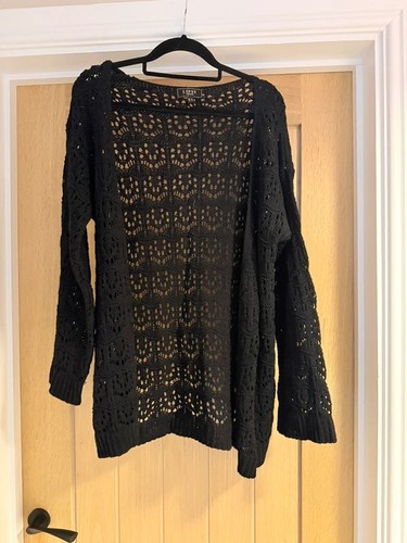 Lipsy y2k black crochet - y2k, knit