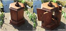 Antique Edwardian Mahogany & Oak Smokers Table Cabinet, Hexagonal