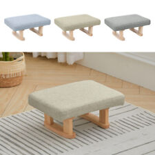 Small Low Footstool Small Step Stool Ottoman Footrest Shoe Changing Stool Linen