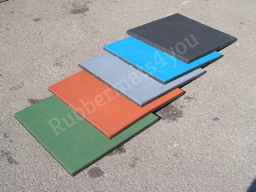Rubber safety tiles - safety, heavy