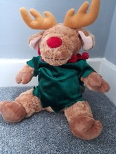 Bear Factory Brown Moose Reindeer Soft Plush Toy Bear Christmas 16" collectable 