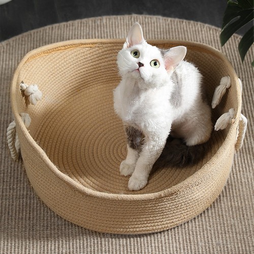 Cat hand made wicker - made, bed