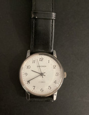 Sekonda vintage 17 jewels mens watch, white dial, stainless steel back, gwo