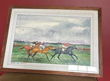 Signed Vintage Horse Racing