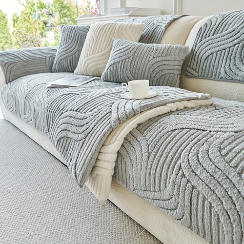 Thick plush sofa - sofa, cover