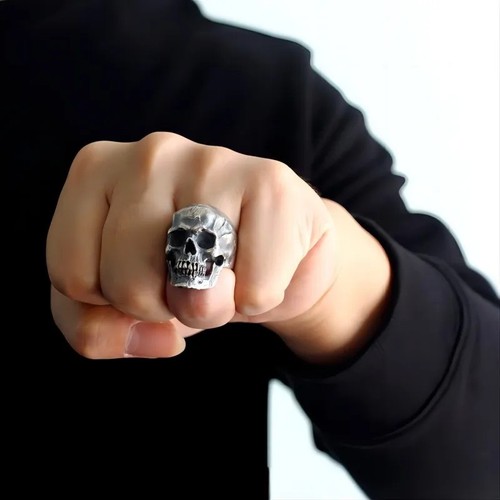 Men skull ring stainless - ring,