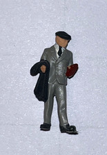 HO Gauge  Gent with Coat - Painted Model Railway Figure Good Condition