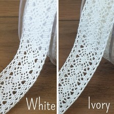 Real Cotton Lace Trim Ribbon