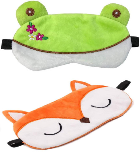 Cute sleep brown fox - brown, frog