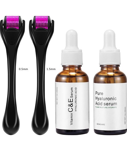 Derma roller face serum - roller, kit