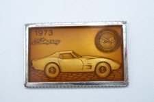 Pacific Mint 1973 Chevy Corvette Stingray Enamel STERLING Silver Bar #0298/4500