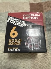 Dolphin Siphon 6 Shot Glass Dispenser Opened But Never Used