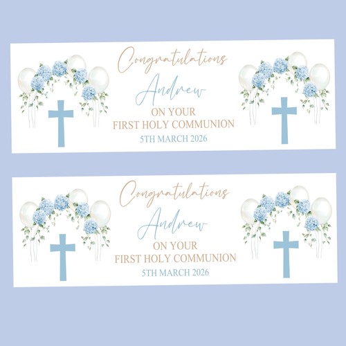 First holy communion banner - holy,
