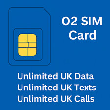 O2 Sim Card with UNLIMITED