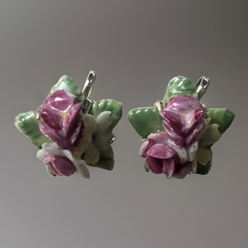 Coro floral clip - coro, earrings