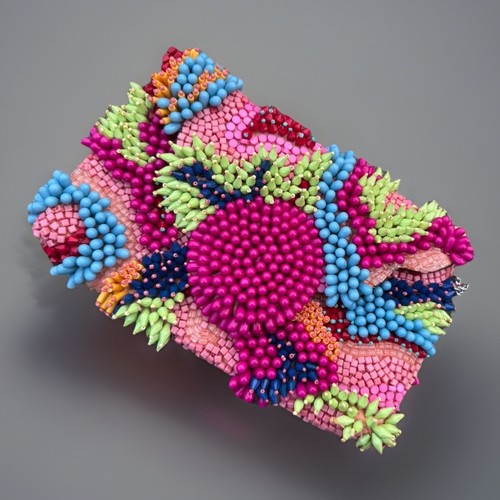 Zara hand beaded clutch - hand-beaded,