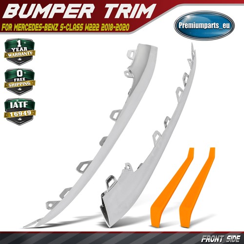 Front chrome bumper molding - front,