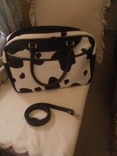 Cow Print Bag in Black And