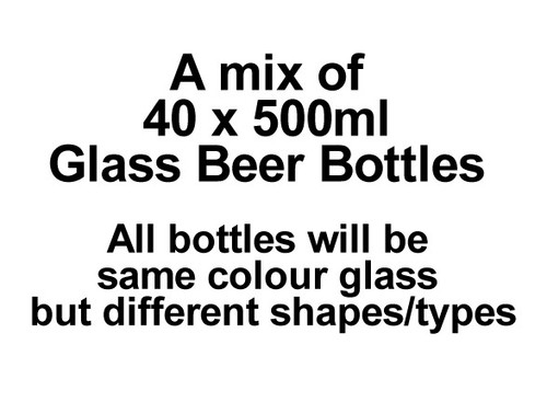 Sets 40x 500ml amber glass - of,