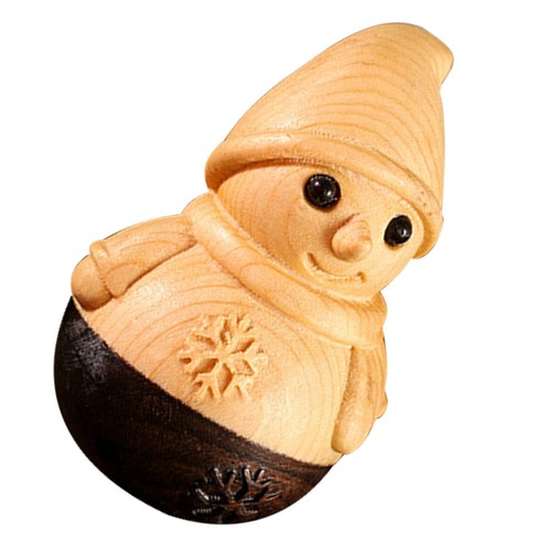 Wooden snowman tumbler - wooden, toy