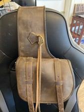 Brown Leather Saddle Bag Horse