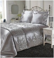 Crystal Shimmer Diamante Sequins Sparkle Duvet Cover Bedding Set Quilt Covers
