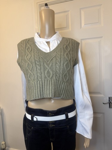 Zara khaki cable - khaki,