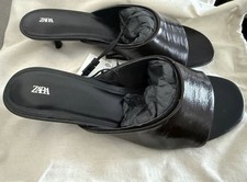 Zara Leather Kitten Heels size