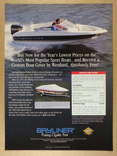 1996 bayliner 1700 capri - bayliner,