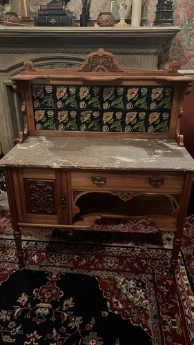 Antique marble top washstand - antique,