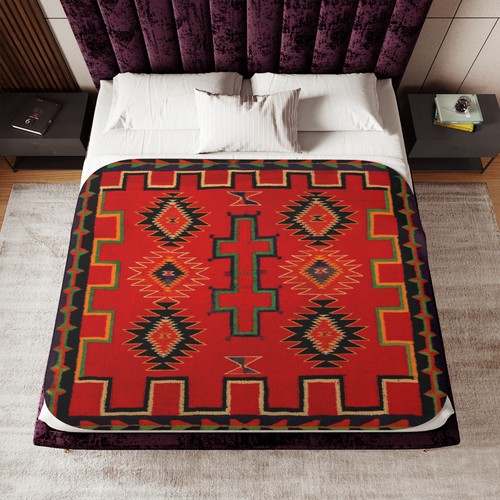 Navajo sherpa blanket - sherpa, |