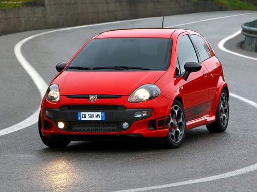 Cars red abarth - fiat, punto