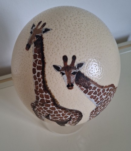 Hand painted ostrich - ostrich, egg