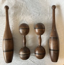Antique Wooden Juggling Pins &