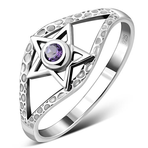 Pentagram amethyst - pentagram-,
