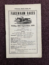 Horse racing race card /