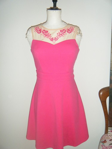 Amy child shocking pink lace - child,