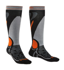 Bridgedale MENS SKI MIDWEIGHT Merino Performance Socks BLACK/SILVER All Sizes