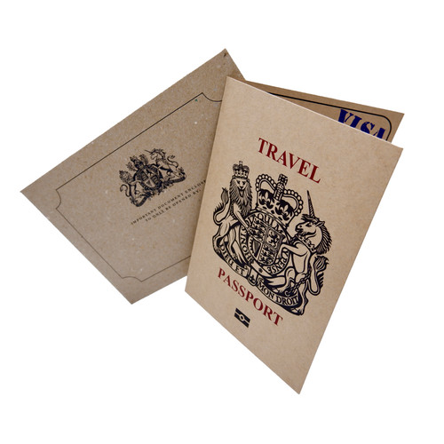 Brown passport scratch - brown,