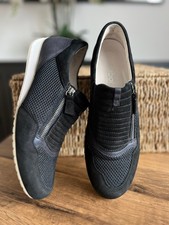 Gabor Navy Suede & Mesh Lace