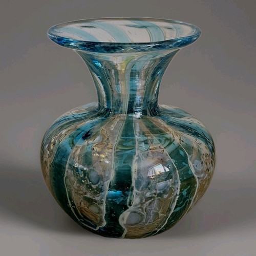 Art glass signed vase - art,