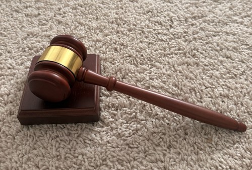 New wooden gavel and - wooden, sound
