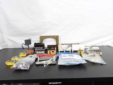 OO Gauge Job lot of railway accessories and scenery Caravans and skips