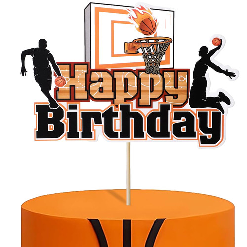 Basketball cake topper happy - cake,